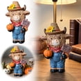 thumbnail image 2 of SUYOLL Fall Highland Cow Figurine Sunflower Girl Cow Resin Figurine Autumn Tabletop Decor Ornament For Thanksgiving Farm Home Shelf Mantel, 2 of 5
