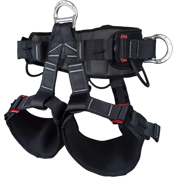 SOB Tree Climbing Harness, Adjustable Thickness Widen Safety Harness, Half Body Harnesses for Rock Climbing Rescuing Work Fire Rescuing Caving 1-pack