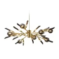 thumbnail image 2 of GMizon Sputnik 24-Light Chandelier Modern Gold Pendant Light Gray Glass Ceiling Fixture, 2 of 12