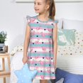 thumbnail image 4 of Vsdgher Flamant Rose1 pour Filles Chemises de Nuit Manches Courtes à Volants Robe de Nuit Pyjama pour Fête Pyjama-Grand, 4 of 6