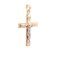 thumbnail image 3 of Brilliance Fine Jewelry 14 KT Two Tone Gold Modern Crucifix, 3 of 5
