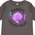 thumbnail image 4 of Inktastic Daddy's Fishing Buddy with Cute Purple Fish Boys or Girls Long Sleeve Toddler T-Shirt, 4 of 5
