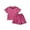 Hot Pink, variant on ZACPNCV Toddler Boys Girls Outfits Kids 2 Piece Home Clothes Summer Outfits Solid Short Sleeve T Shirt with Shorts Set Olive Green 2-3 Years