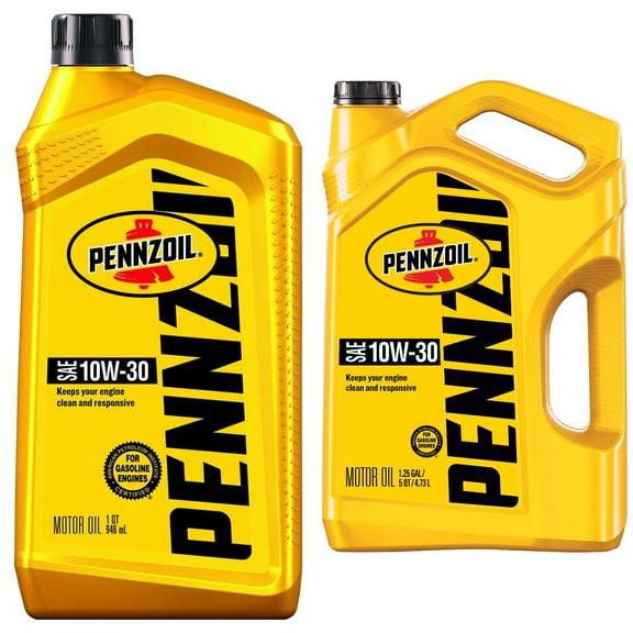 Pennzoil Conventional Active Cleansing, Wear Protection Motor Oil 10W-30, 5 qt