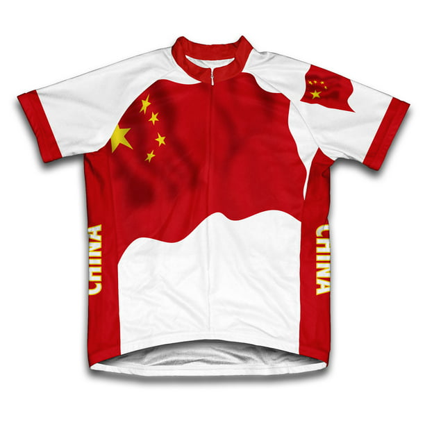 China Flag Short Sleeve Cycling Jersey for Men - Size L