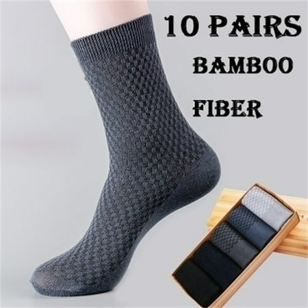 

10Pairs Men s Bamboo Fiber Business Socks High Quality