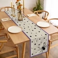 thumbnail image 3 of Halloween Table Runner - 48 Inch Long, Kitchen Dining Table Runner Dresser Scarves, Purple Beige Spi-der Stars Halloween Farmhouse Decor for Coffee Tables Wedding Party Banquet, 3 of 8