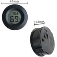 thumbnail image 2 of Mini termómetro digital negro de 4,5 cm Hygrometerdigital Lcd Display interior exterior portátil redondo Th Feliz Sencillez, 2 of 5