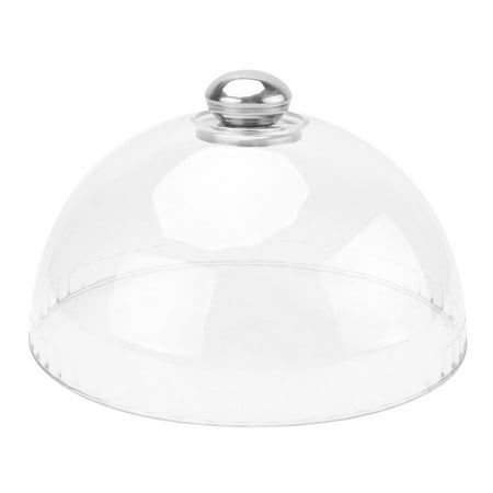 

1PC Plastic Transparent Cover Snack Food Cover Dustproof Cake Cover (White)