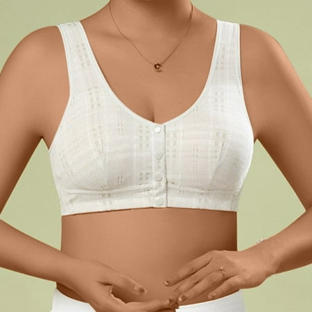 Juslio Push Up Bra Athletic Nursing Bras Comfortable Solid Front Closure Bras