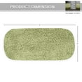 thumbnail image 2 of Home Weavers Waterford Collection Bathroom Rug 100% Cotton Fabric, Soft Absorbent, Elastic Edges, Machine Wash Dry, Toilet Tank Lid Cover for Bathroom, 10"x22" Tank Cover, Green, 2 of 9