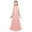 Pink, variant on TiaoBug Girls Floral Lace Halter Princess Dress Wedding Bridesmaid Maxi Dress Formal Evening Prom Gown Black 8