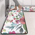 thumbnail image 2 of Kitchen Rugs Sets Of 2,Pioneer Flower Floral Print Pattern Anti Fatigue Kitchen Mat Rugs Non Slip Washable,Decorative Kitchen Floor Mats for Kitchen,Sink,Laundry,17"x47"+17"x47", 2 of 5