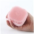 thumbnail image 2 of Cepillo de champú para mascotas, cepillo masajeador de silicona para perros y gatos, cepillo dispensador de champú para perros de pelo largo o corto, ducha para gatos (rosa), 1 unidad, 2 of 5