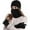 Black, variant on MIASHUI Winter Hat, Scarf, and Gloves Three-Piece Set, Unisex Outdoor Thick Cold Protection Scarf, Plush Ear Knit Scarf GY1