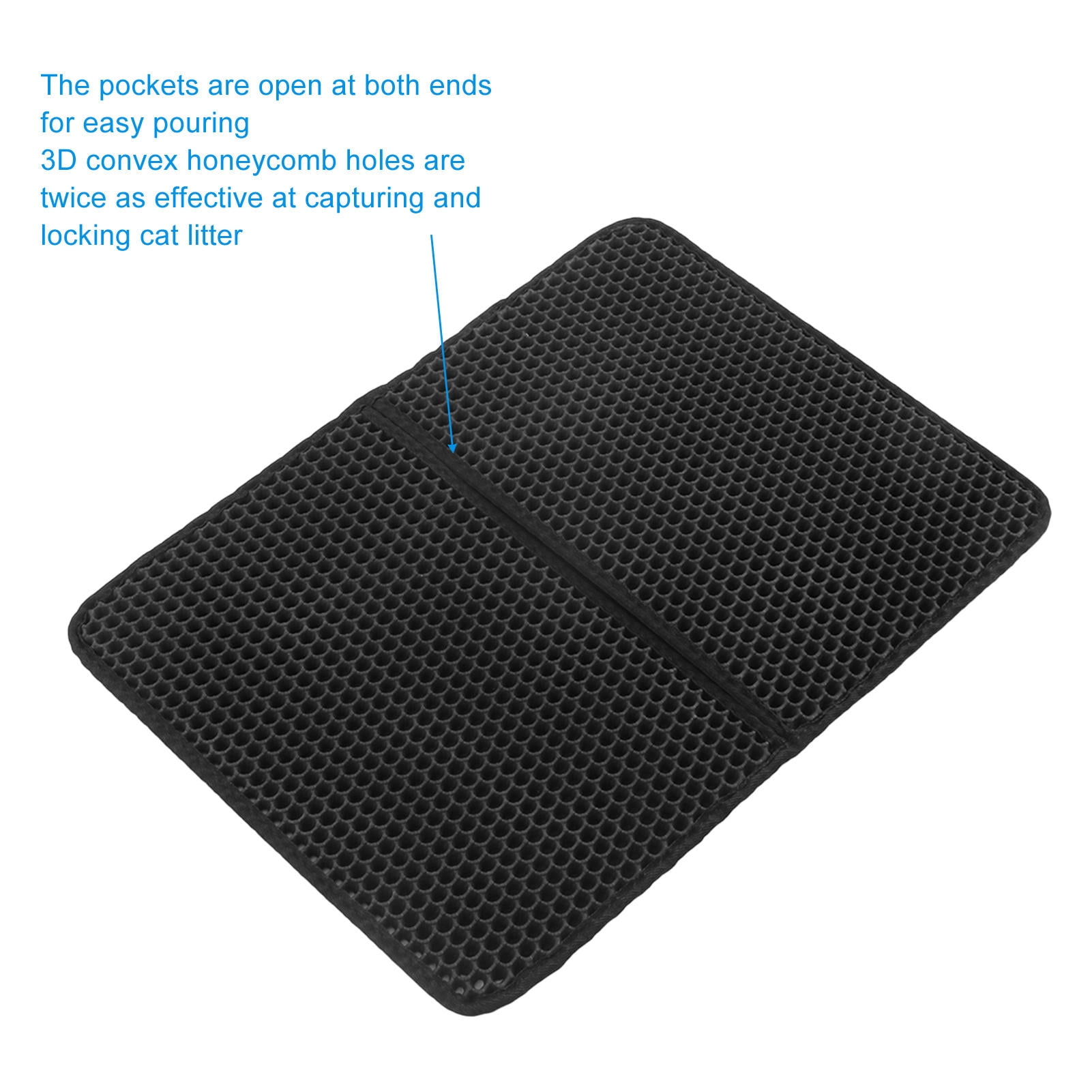 BOKYAN Double‑Layer 3D Honeycomb Cat Litter Mat – Waterproof, Non‑Slip, Easy to Clean, 28×41 cm