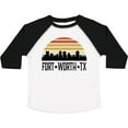 thumbnail image 3 of Inktastic Fort Worth Texas Skyline Retro Boys or Girls Toddler T-Shirt, 3 of 5