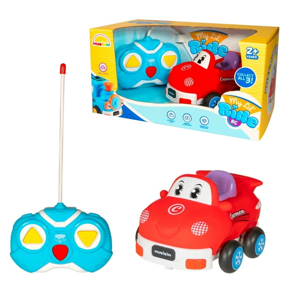 My Little Rides - Carmen The Car. Your Child's First Remote Control Car. Safe & Durable For Ages 2 Toddlers / Young Kids. Cartoon RC Car With Disassemble Soft Shell & Crash-Resistant Design