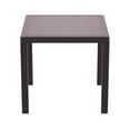 thumbnail image 2 of Luxury Commercial Living 31.5" Coffee Brown Wickerlook Square Patio Dining Table, 2 of 7