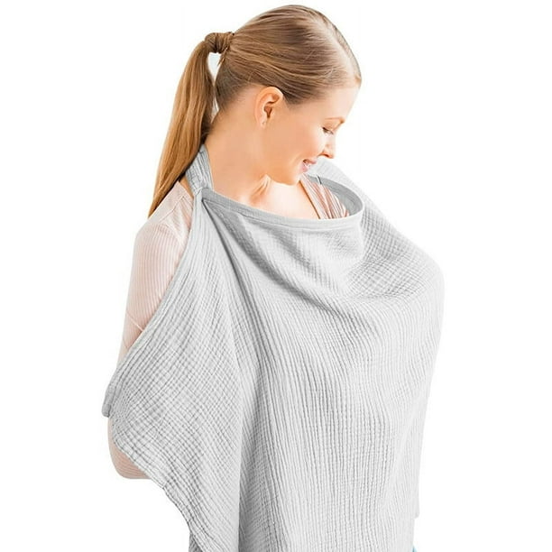 Toalla de algodón para ropa de lactancia fuera de casa, paño anti-luz, chal de gasa para ropa de lactancia, toalla de lactancia transpirable