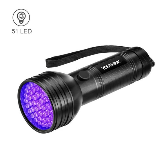 Ccdes UV Blacklight Flashlight,51 UV LED Torch Scorpion Detector Hunter Ultra Violet Blacklight Flashlight, Ultra Violet Flashlight
