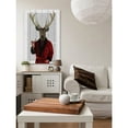 thumbnail image 4 of Marmont Hill "Deer in Smoking Jacket" Painting Print on White Wood, 4 of 5
