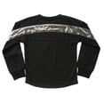 thumbnail image 3 of Girls Youth Gameday Couture  Black Elizabeth City State University Vikings Guess Who's Back Long Sleeve T-Shirt, 3 of 3