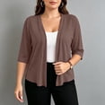 thumbnail image 3 of fatyb Womens Plus Size Cardigan Half Sleeve Lightweight Jacket Open Front Summer Casual Loose Cover Up, 3 of 7