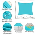 thumbnail image 5 of LOVE STORY 8' x 10' Rectangle Sun Shade Sail Canopy UV Block Sunshade for Patio Backyard Garden Outdoor, Turquoise Blue (We Make Custom Size), 5 of 7