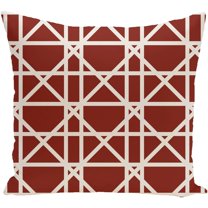 Simply Daisy 16" x 16" Trellis Geometric Print Pillow