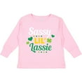 thumbnail image 3 of Inktastic Saint Patrick's Day Sassy Lil' Lassie with Shamrocks Boys or Girls Long Sleeve Toddler T-Shirt, 3 of 5