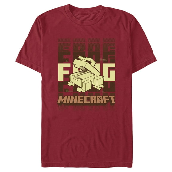 Men's Minecraft Frog Schematic Details  Graphic T-Shirt