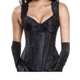 thumbnail image 1 of LELINTA Women's Corset Intimates Gothic Jacquard Shoulder Straps TaLELINTA Overbust Body Shaper, 1 of 6