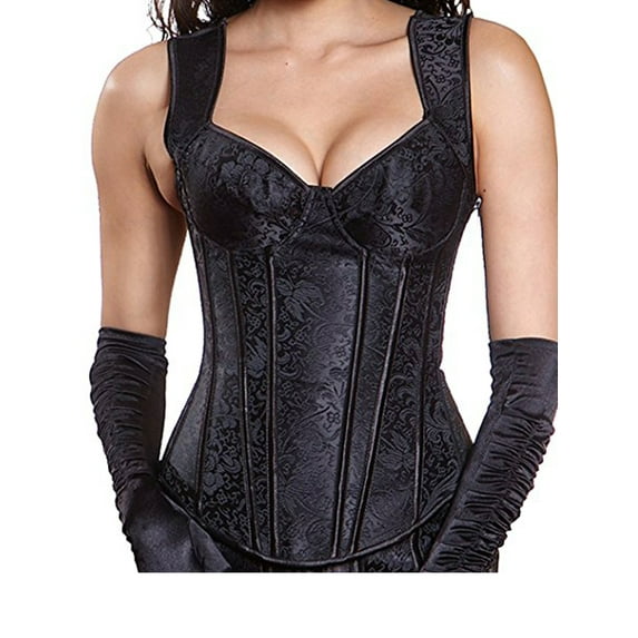 LELINTA Women's Corset Intimates Gothic Jacquard Shoulder Straps TaLELINTA Overbust Body Shaper