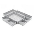 thumbnail image 2 of Welaxy Office Drawer Organizers Trays Drawers dividers Felt Storage Bins Organizer bin for Jewelry Cosmetic Makeup Junk Silverware pens Art Crafts Tools Sturdy Flexible Bins,Pack 8 (Gray), 2 of 7