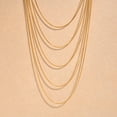 thumbnail image 6 of 5PCS Gold Layered Chain Necklaces 18k Gold Plated Dainty Box Chain Neckalce for Women, Adjustable Layering Necklace Set Gifts, 6 of 7