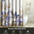 thumbnail image 5 of Violets and Butterfly Shower Curtain Set with Non-Slip Rug, Toilet Lid Cover Bath Mat, Waterproof Shower Curtain with 12 Hooks for Bathtubs Hotel Bathroom Decor, 5 of 7