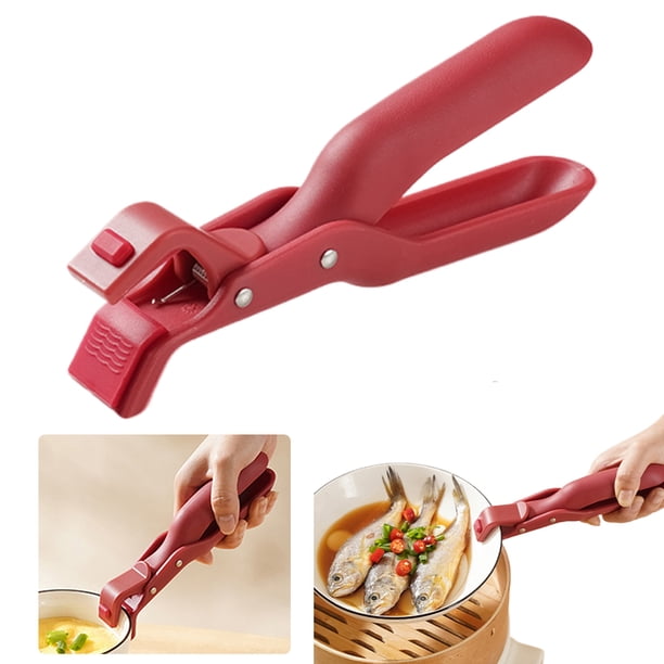 Clip para Olla Ndcxsfigh Soporte Cuenco Platos Calientes Antiescaldado rojo