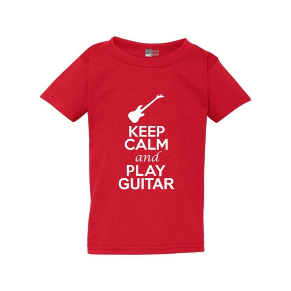 Keep Calm And Play Guitar Rock Music Lover Toddler Kids T-Shirt Tee