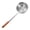 L, variant on mdesiwst Stainless Steel Large Skimmer with Wooden Handle Heavy-Duty Slotted Spoon for Frying Dumplings Noodles Rust-Proof Dishwasher Safe Kitchen Strainer