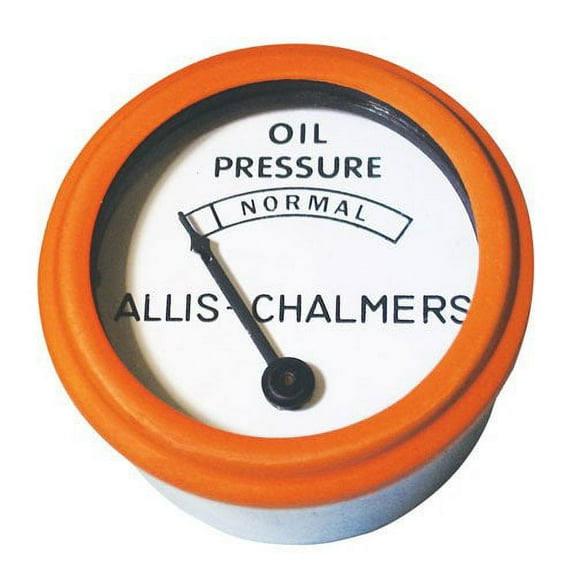 Oil Pressure Gauge - Orange Bezel fits Allis Chalmers B C CA G IB WC WD WD45 WF 207834 70207834