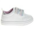 thumbnail image 2 of Laura Ashley Girls Hook And Loop Sneakers (Toddler Little Girls), White, 12, 2 of 7
