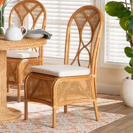 bali & pari Elsa Boho Dining Chair, Light Honey