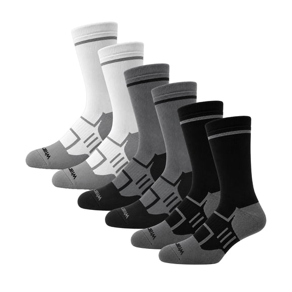 Wrangler Comfort Compression Crew Socks for Men, Size 6-12, 3 Pairs
