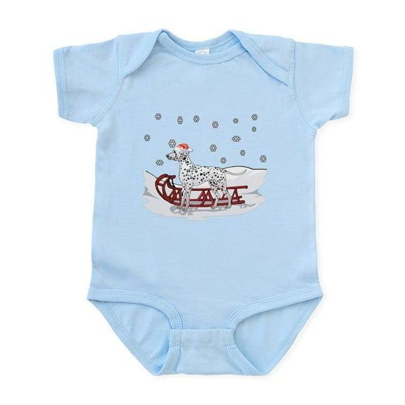 CafePress - Sledding Dalmatian Infant Bodysuit - Baby Light Bodysuit, Size Newborn - 24 Months