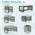 thumbnail image 2 of Vicluke Outdoor Patio Furniture Set with Ottomans, 6 Piece Patio Conversation Sets with Coffee Table, Patio Sectional Furniture Set for Porch, Balcony, Deck, Yard, 2 of 8