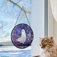 thumbnail image 5 of Stained Glass Window Hanging - Halloween Decoration Purple Star White Ghost Suncatcher for Doors Garden Indoor Spooky Sun Catchers Gothic Decor Horror Gifts for Women Men Friend,, 5 of 6