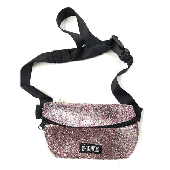 Victoria's Secret Pink Bling Shine Belt Bag Fanny Pack Multicolor Glitter New