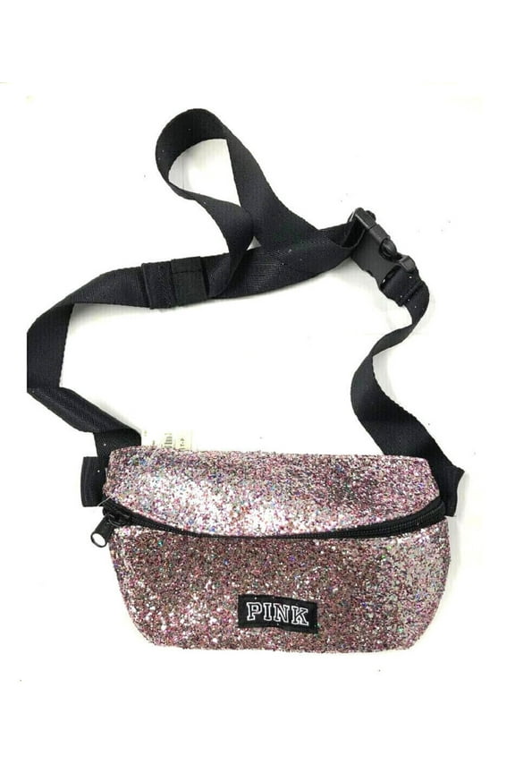Pink Bling Shine Belt Bag Fanny Pack Multicolor Glitter New
