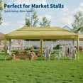 thumbnail image 3 of 10' x 10' /10'x20' Pop Up Canopy Tent, Height Adjustable, Freestanding Sun Shelter with Portable Roller Bag & Sand Weight Bag for Picnic and Camping, 3 of 7